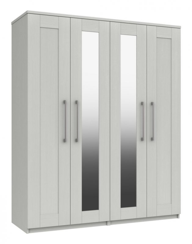 Porto 4 Door Robe With 2 Mirrors