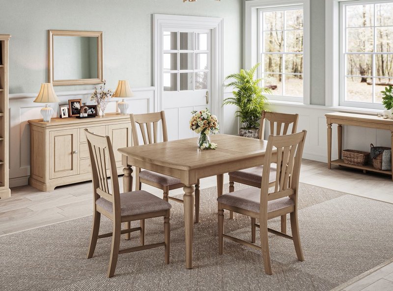 Braunton Oak Medium Extending Dining Table