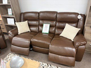Atrani 3 Seater Power Recliner Leather Sofa