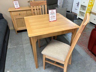Bradfield Small Dining Table + 2 Dining Chairs