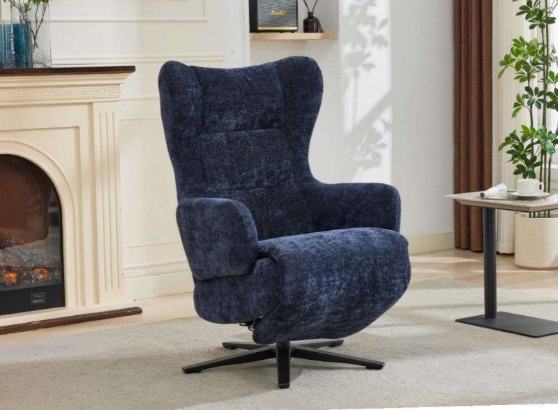 Everleigh Swivel Dual Motor Power Recliner In Navy