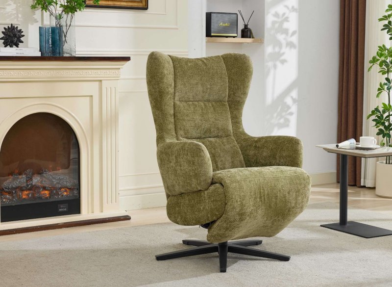 Everleigh Swivel Dual Motor Power Recliner In Green