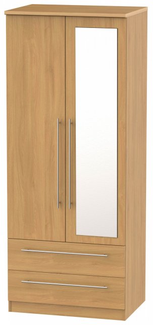 Broadwey 2ft 6in 2 Drawer Mirror Robe