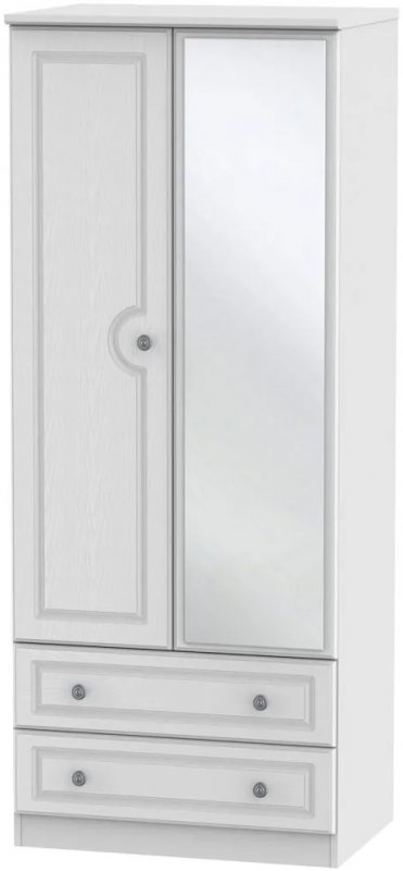 Bude 2ft6 2 Drawer Mirror Robe