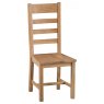 Cranleigh Ladder Back Chair With Wooden Seat (Set Of 2)