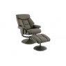 Morgan Swivel Recliner with Free Footstool in Olive Green