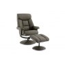 Morgan Swivel Recliner with Free Footstool in Olive Green