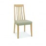 Lancing Lifestyle Oak Slat Back Dining Chairs - Grey Bonded Seat(Pair)
