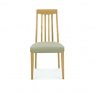 Lancing Lifestyle Oak Slat Back Dining Chairs - Grey Bonded Seat(Pair)