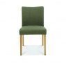 Lancing Lifestyle Oak Upholstered Chairs - Black Gold Fabric Seat(Pair)