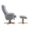 Bath Recliner Chair + Free Footstool in Lisbon Silver Fabric