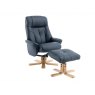 Bath Recliner Chair + Free Footstool in Navy