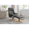 Bath Recliner Chair + Free Footstool in Cinder