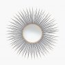 Gold & Black Metal Sunburst Wall Mirror