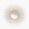 Gold Metal Sunburst Wall Mirror