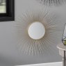 Gold Metal Sunburst Wall Mirror