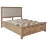 Selkirk Bedframe With Fabric Headboard And 2 Drawer Footend