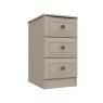 Milton 3 Drawer Bedside Chest