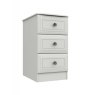 Milton 3 Drawer Bedside Chest