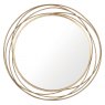 Antique Metal Swirl Round Wall Mirror