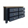 Selkirk Blue 6 Drawer Chest
