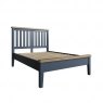Selkirk Blue Bedstead With Wooden Headboard