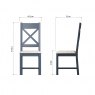 Selkirk Blue Cross Back Dining Chairs (Set Of 2)