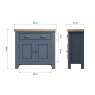 Selkirk Blue1 Drawer 2 Door Sideboard