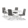 Acadia High Gloss & Chrome Dining Table