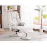 Franklin Swivel Recliner + Footstool In Mushroom