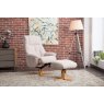 Bath Recliner Chair + Free Footstool In Lisbon Wheat Fabric