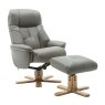 Bath Recliner Chair + Free Footstool in Grey