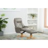 Bath Recliner Chair + Free Footstool in Grey