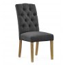 Harcourt Button Back Upholstered Dining Chair In Charcoal