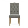 Harcourt Button Back Upholstered Dining Chair In Grey