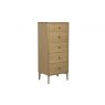 Adaline Oak Tall 5 Drawer Chest