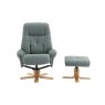 Bath Recliner Chair + Free Footstool in Lisbon Teal Fabric