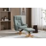 Bath Recliner Chair + Free Footstool in Lisbon Teal Fabric