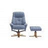 Bath Recliner Chair + Free Footstool In Lisbon Marine Fabric