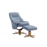 Bath Recliner Chair + Free Footstool In Lisbon Marine Fabric