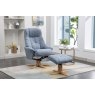 Bath Recliner Chair + Free Footstool In Lisbon Marine Fabric