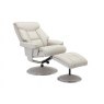 Morgan Swivel Recliner With Free Footstool In Mushroom