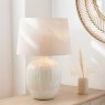 Greta Natural & Cream Textured Ceramic Table Lamp