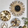 Luna Gold Starburst Wall Clock