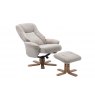 Luna Swivel Recliner + Free Footstool In Lille Sand