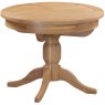 Budleigh Light Oak Round Extending Pedestal Table