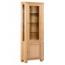 Budleigh Light Oak Glazed Corner Display Cabinet