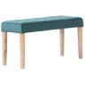 Budleigh Light Oak Small Velvet Dining Bench (90cm)