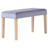 Budleigh Light Oak Small Velvet Dining Bench (90cm)