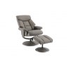 Morgan Swivel Recliner With Free Footstool In Grey